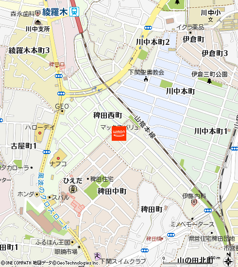 マックスバリュ稗田店付近の地図